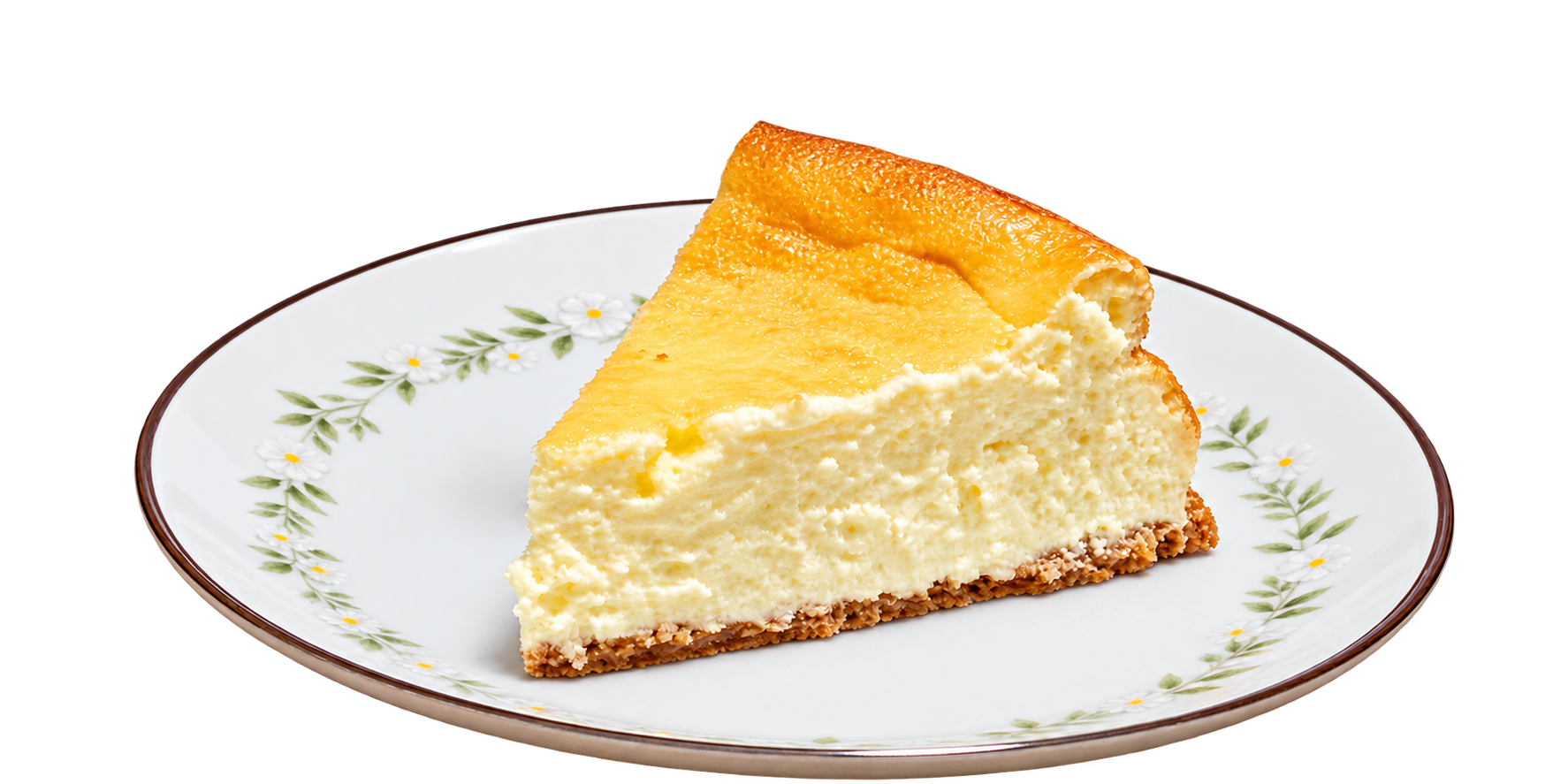 お皿に盛り付けたチーズケーキ